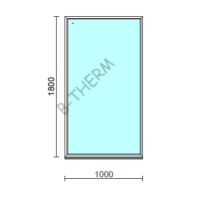 Kép 1/2 - Fix ablak.  100x180 cm (Rendelhető méretek: szélesség 95-104 cm, magasság 175-184 cm.) Deluxe A85 profilból