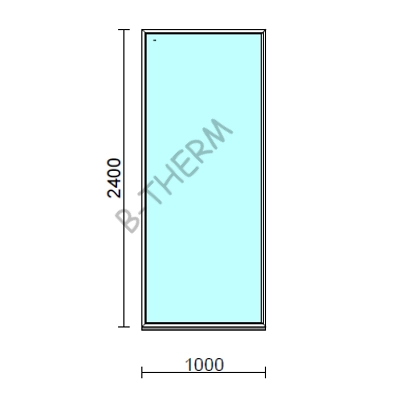 Kép 1/2 - Fix ablak.  100x240 cm (Rendelhető méretek: szélesség 95-104 cm, magasság 235-240 cm.) Deluxe A85 profilból