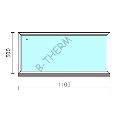 Kép 1/2 - Fix ablak.  110x 50 cm (Rendelhető méretek: szélesség 105-114 cm, magasság 50-54 cm.)  New Balance 85 profilból