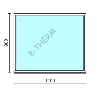 Kép 1/2 - Fix ablak.  110x 90 cm (Rendelhető méretek: szélesség 105-114 cm, magasság 85-94 cm.)  New Balance 85 profilból
