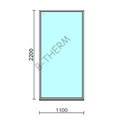 Kép 1/2 - Fix ablak.  110x220 cm (Rendelhető méretek: szélesség 105-114 cm, magasság 215-224 cm.) Deluxe A85 profilból