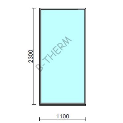 Kép 1/2 - Fix ablak.  110x230 cm (Rendelhető méretek: szélesség 105-114 cm, magasság 225-234 cm.)  New Balance 85 profilból