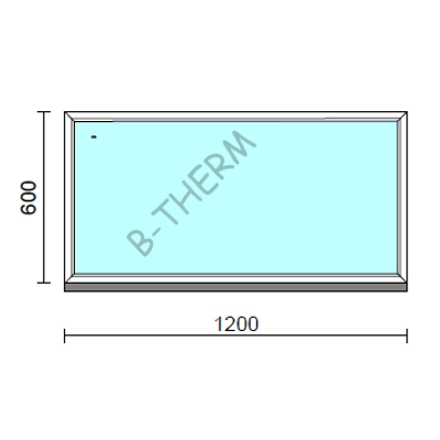 Kép 1/2 - Fix ablak.  120x 60 cm (Rendelhető méretek: szélesség 115-124 cm, magasság 55-64 cm.)  New Balance 85 profilból