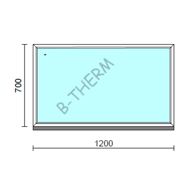 Kép 1/2 - Fix ablak.  120x 70 cm (Rendelhető méretek: szélesség 115-124 cm, magasság 65-74 cm.) Deluxe A85 profilból