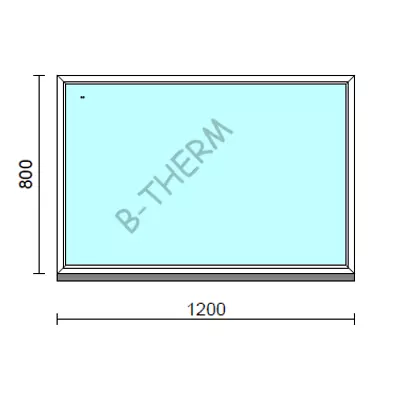 Kép 1/2 - Fix ablak.  120x 80 cm (Rendelhető méretek: szélesség 115-124 cm, magasság 75-84 cm.)  New Balance 85 profilból