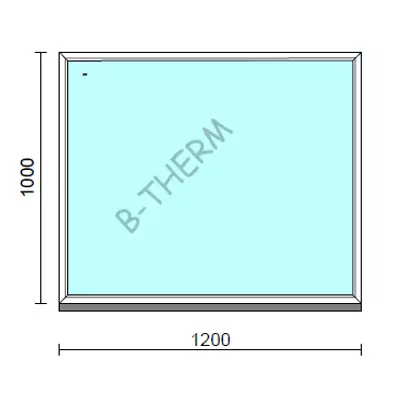 Kép 1/2 - Fix ablak.  120x100 cm (Rendelhető méretek: szélesség 115-124 cm, magasság 95-104 cm.)  New Balance 85 profilból