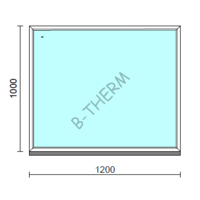 Fix ablak.  120x100 cm (Rendelhető méretek: szélesség 115-124 cm, magasság 95-104 cm.)  New Balance 85 profilból