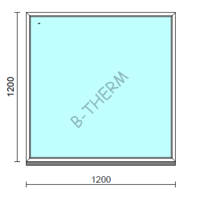 Fix ablak.  120x120 cm (Rendelhető méretek: szélesség 115-124 cm, magasság 115-124 cm.)  New Balance 85 profilból