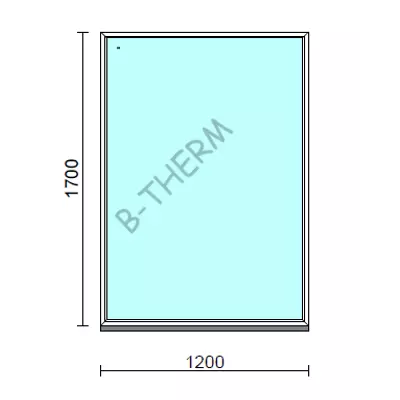 Kép 1/2 - Fix ablak.  120x170 cm (Rendelhető méretek: szélesség 115-124 cm, magasság 165-174 cm.) Deluxe A85 profilból