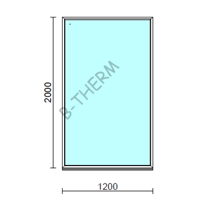 Kép 1/2 - Fix ablak.  120x200 cm (Rendelhető méretek: szélesség 115-124 cm, magasság 195-204 cm.)  New Balance 85 profilból