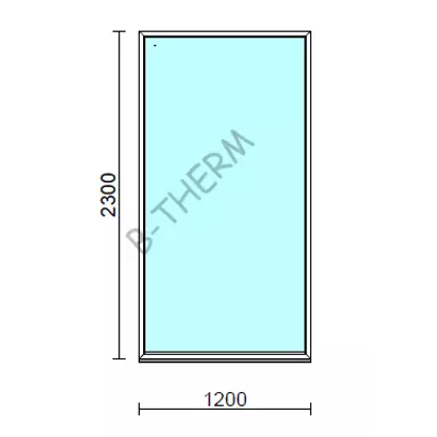 Kép 1/2 - Fix ablak.  120x230 cm (Rendelhető méretek: szélesség 115-124 cm, magasság 225-234 cm.) Deluxe A85 profilból