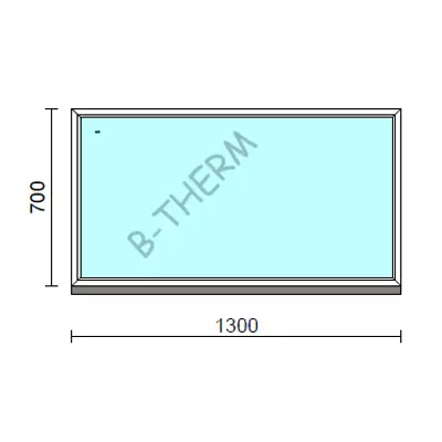 Kép 1/2 - Fix ablak.  130x 70 cm (Rendelhető méretek: szélesség 125-134 cm, magasság 65-74 cm.)  New Balance 85 profilból