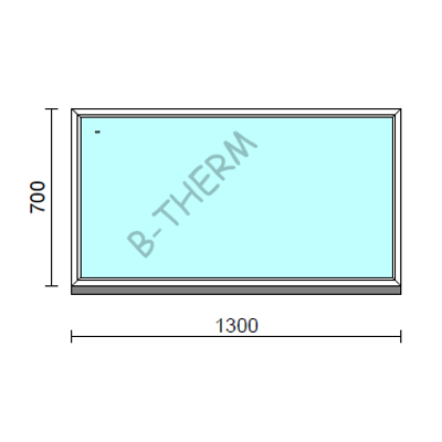 Fix ablak.  130x 70 cm (Rendelhető méretek: szélesség 125-134 cm, magasság 65-74 cm.)  New Balance 85 profilból