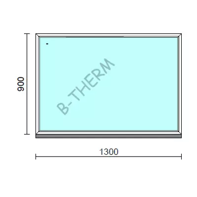 Kép 1/2 - Fix ablak.  130x 90 cm (Rendelhető méretek: szélesség 125-134 cm, magasság 85-94 cm.) Deluxe A85 profilból
