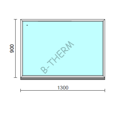 Fix ablak.  130x 90 cm (Rendelhető méretek: szélesség 125-134 cm, magasság 85-94 cm.) Deluxe A85 profilból