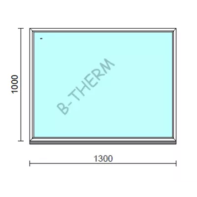 Kép 1/2 - Fix ablak.  130x100 cm (Rendelhető méretek: szélesség 125-134 cm, magasság 95-104 cm.)  New Balance 85 profilból