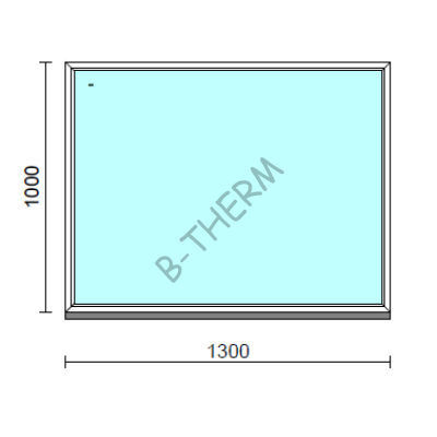 Fix ablak.  130x100 cm (Rendelhető méretek: szélesség 125-134 cm, magasság 95-104 cm.) Deluxe A85 profilból