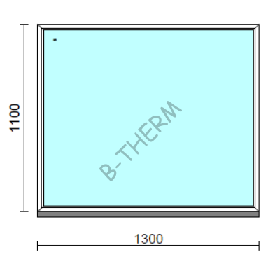 Fix ablak.  130x110 cm (Rendelhető méretek: szélesség 125-134 cm, magasság 105-114 cm.)  New Balance 85 profilból