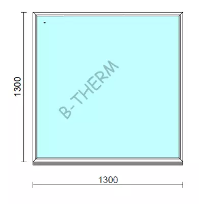 Kép 1/2 - Fix ablak.  130x130 cm (Rendelhető méretek: szélesség 125-134 cm, magasság 125-134 cm.) Deluxe A85 profilból