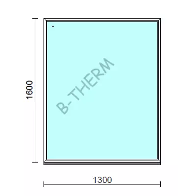 Kép 1/2 - Fix ablak.  130x160 cm (Rendelhető méretek: szélesség 125-134 cm, magasság 155-164 cm.) Deluxe A85 profilból