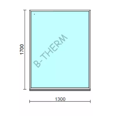 Kép 1/2 - Fix ablak.  130x170 cm (Rendelhető méretek: szélesség 125-134 cm, magasság 165-174 cm.) Deluxe A85 profilból