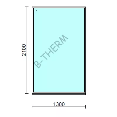 Kép 1/2 - Fix ablak.  130x210 cm (Rendelhető méretek: szélesség 125-134 cm, magasság 205-214 cm.)  New Balance 85 profilból