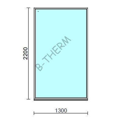 Kép 1/2 - Fix ablak.  130x220 cm (Rendelhető méretek: szélesség 125-134 cm, magasság 215-224 cm.)  New Balance 85 profilból