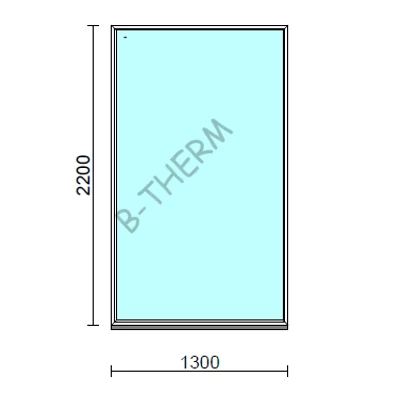 Kép 1/2 - Fix ablak  130x220 cm Deluxe A85 profilból