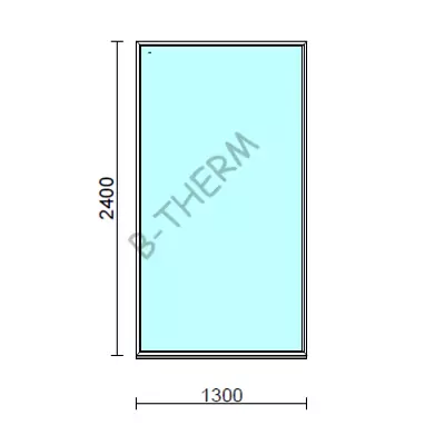 Kép 1/2 - Fix ablak.  130x240 cm (Rendelhető méretek: szélesség 125-134 cm, magasság 235-240 cm.)  New Balance 85 profilból