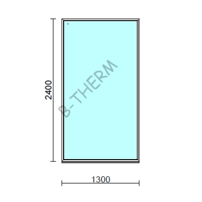 Kép 1/2 - Fix ablak.  130x240 cm (Rendelhető méretek: szélesség 125-134 cm, magasság 235-240 cm.) Deluxe A85 profilból