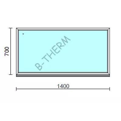 Kép 1/2 - Fix ablak.  140x 70 cm (Rendelhető méretek: szélesség 135-144 cm, magasság 65-74 cm.) Deluxe A85 profilból