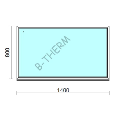 Kép 1/2 - Fix ablak  140x 80 cm Deluxe A85 profilból