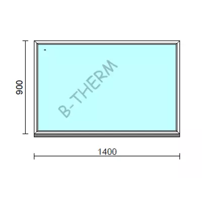 Kép 1/2 - Fix ablak.  140x 90 cm (Rendelhető méretek: szélesség 135-144 cm, magasság 85-94 cm.)  New Balance 85 profilból