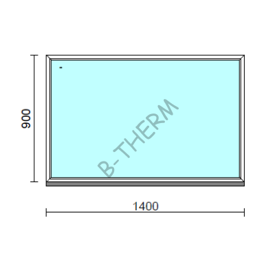 Fix ablak.  140x 90 cm (Rendelhető méretek: szélesség 135-144 cm, magasság 85-94 cm.) Deluxe A85 profilból