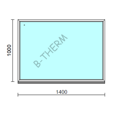 Fix ablak.  140x100 cm (Rendelhető méretek: szélesség 135-144 cm, magasság 95-104 cm.) Deluxe A85 profilból