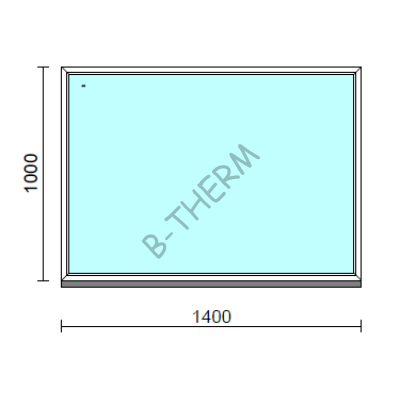 Fix ablak.  140x100 cm (Rendelhető méretek: szélesség 135-144 cm, magasság 95-104 cm.) Deluxe A85 profilból