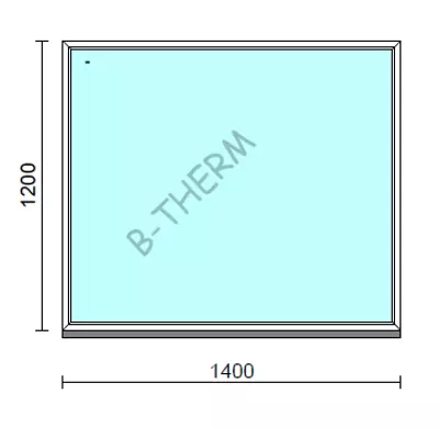Kép 1/2 - Fix ablak.  140x120 cm (Rendelhető méretek: szélesség 135-144 cm, magasság 115-124 cm.) Deluxe A85 profilból