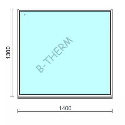 Kép 1/2 - Fix ablak.  140x130 cm (Rendelhető méretek: szélesség 135-144 cm, magasság 125-134 cm.) Deluxe A85 profilból
