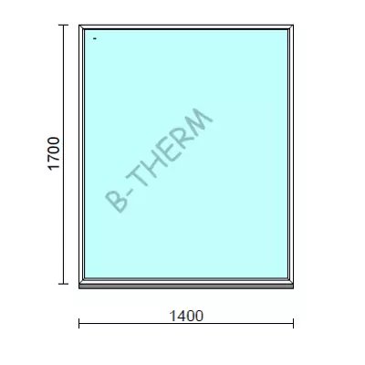 Kép 1/2 - Fix ablak.  140x170 cm (Rendelhető méretek: szélesség 135-144 cm, magasság 165-174 cm.) Deluxe A85 profilból