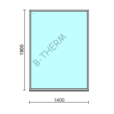 Kép 1/2 - Fix ablak.  140x190 cm (Rendelhető méretek: szélesség 135-144 cm, magasság 185-194 cm.) Deluxe A85 profilból