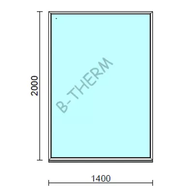 Kép 1/2 - Fix ablak.  140x200 cm (Rendelhető méretek: szélesség 135-144 cm, magasság 195-204 cm.)  New Balance 85 profilból