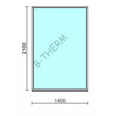 Kép 1/2 - Fix ablak.  140x210 cm (Rendelhető méretek: szélesség 135-144 cm, magasság 205-214 cm.)  New Balance 85 profilból