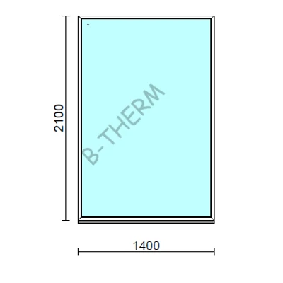 Kép 1/2 - Fix ablak  140x210 cm Deluxe A85 profilból