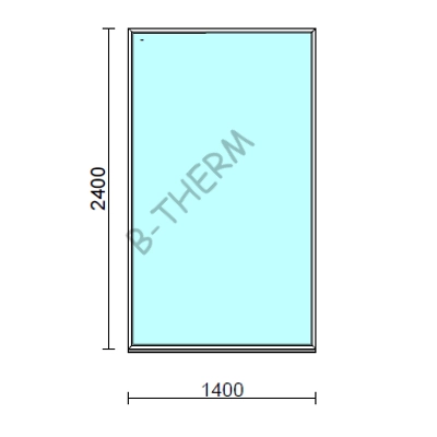 Kép 1/2 - Fix ablak.  140x240 cm (Rendelhető méretek: szélesség 135-144 cm, magasság 235-240 cm.) Deluxe A85 profilból