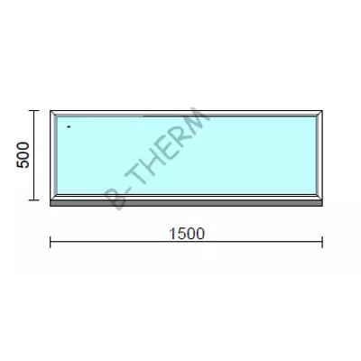 Kép 1/2 - Fix ablak.  150x 50 cm (Rendelhető méretek: szélesség 145-154 cm, magasság 50-54 cm.)  New Balance 85 profilból