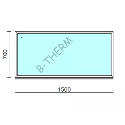 Kép 1/2 - Fix ablak.  150x 70 cm (Rendelhető méretek: szélesség 145-154 cm, magasság 65-74 cm.)  New Balance 85 profilból