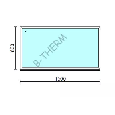 Kép 1/2 - Fix ablak.  150x 80 cm (Rendelhető méretek: szélesség 145-154 cm, magasság 75-84 cm.) Deluxe A85 profilból