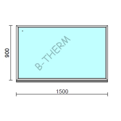 Kép 1/2 - Fix ablak  150x 90 cm Deluxe A85 profilból