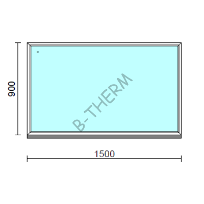 Fix ablak.  150x 90 cm (Rendelhető méretek: szélesség 145-154 cm, magasság 85-94 cm.)  New Balance 85 profilból