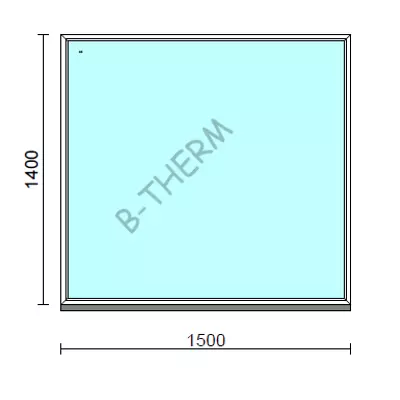 Kép 1/2 - Fix ablak.  150x140 cm (Rendelhető méretek: szélesség 145-154 cm, magasság 135-144 cm.)  New Balance 85 profilból